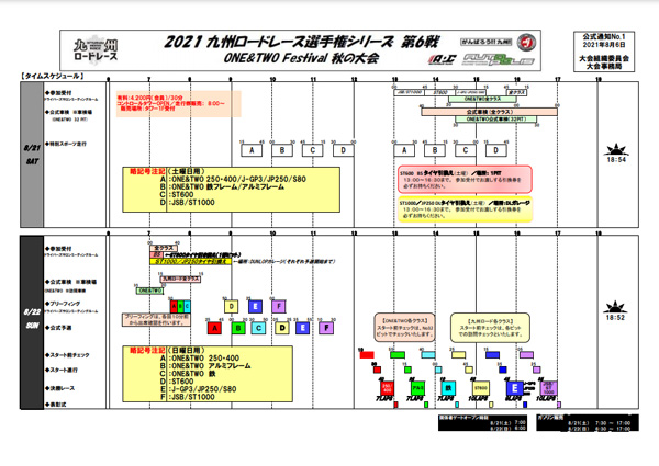 「秋の大会」 エントリーリスト・公式通知等を公開しました