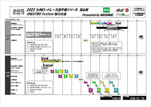 「秋の大会」エントリーリスト・公式通知等を公開しました